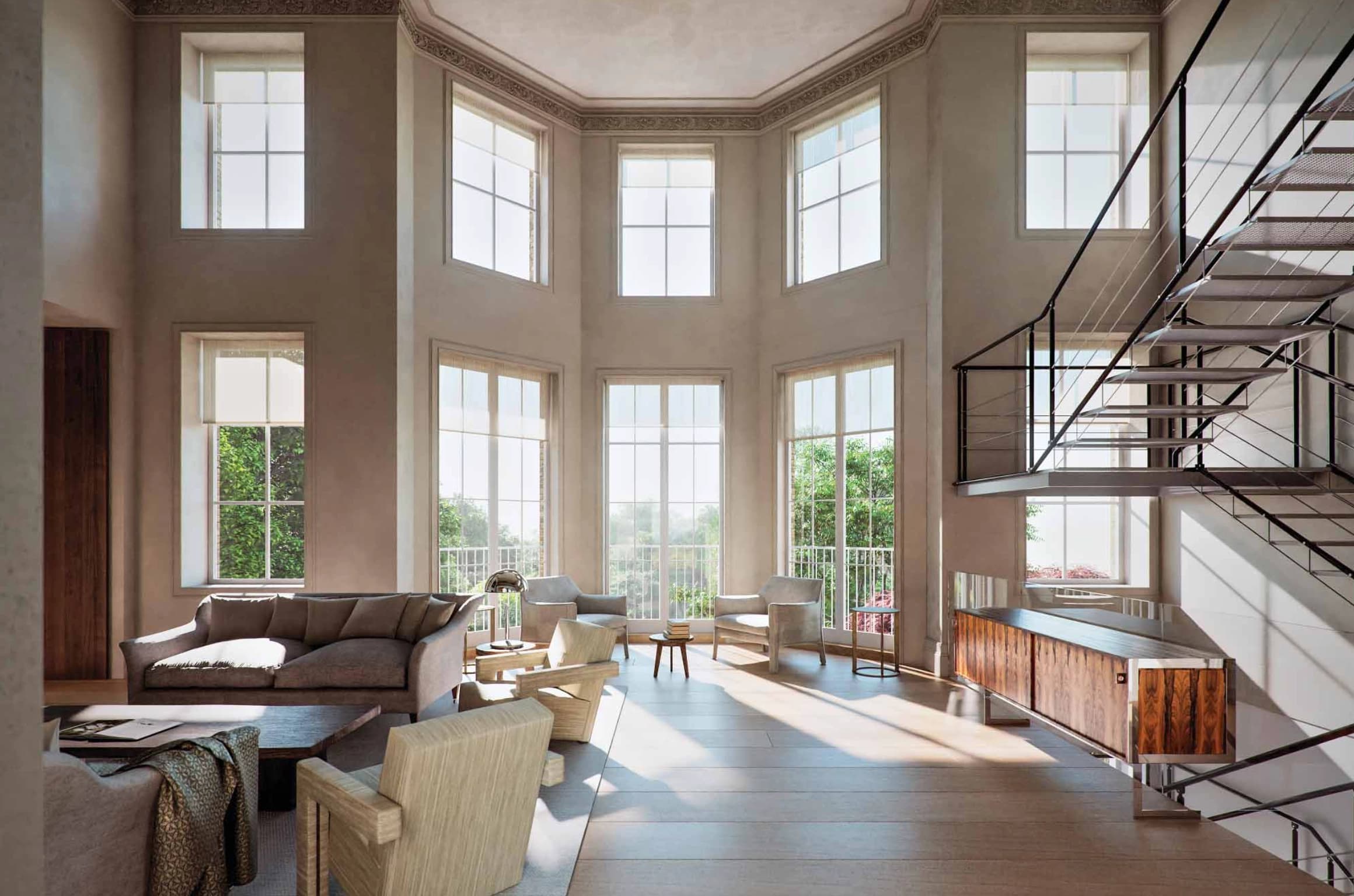 Double-height London townhouse interior
